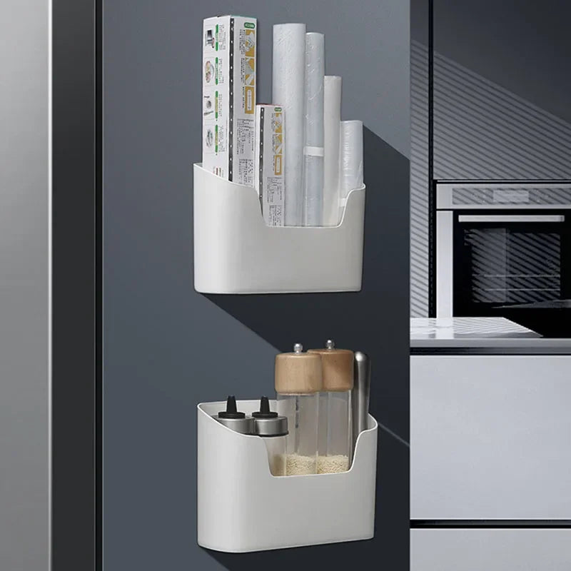 Adhesive Cabinet Door Organizer – Wall-Mounted Under-Sink Storage Bin