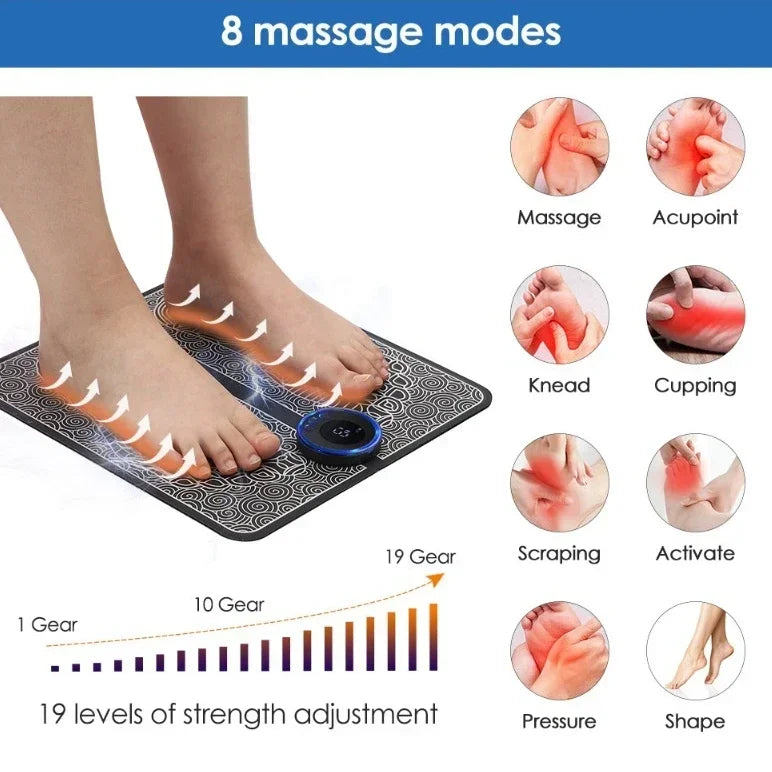 Electric EMS Foot Massager Mat – Muscle Stimulation & Pain Relief
