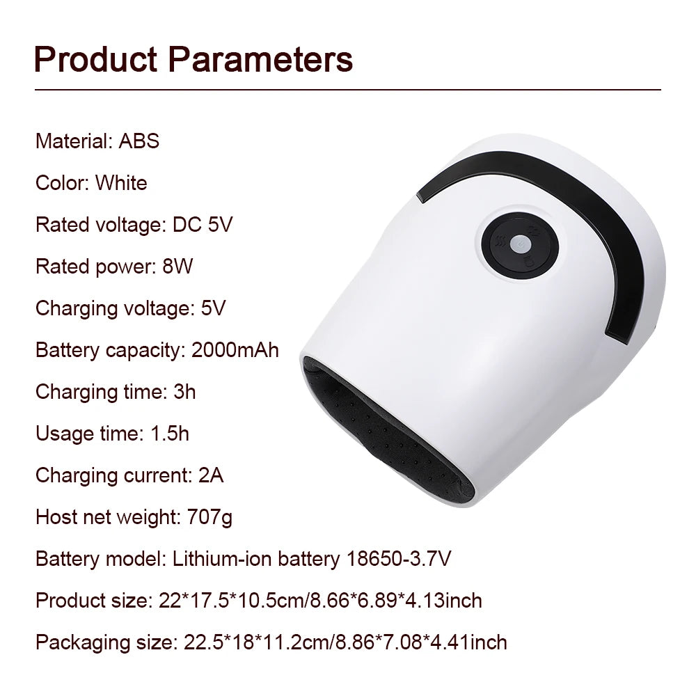Rechargeable Hand Massager with Heat & Compression – For Arthritis & Carpal Tunnel Relief