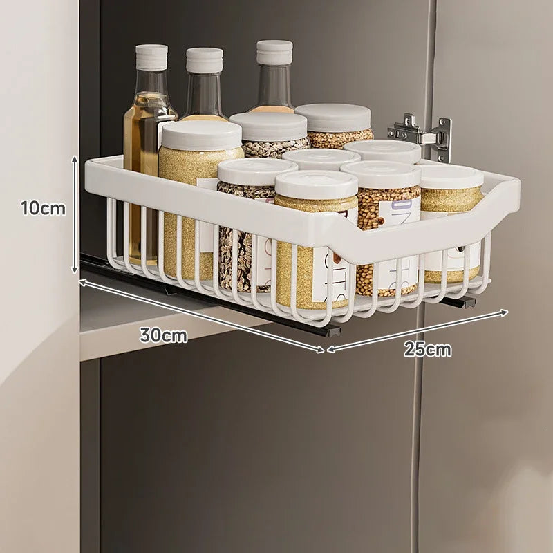 Slide-Out Under-Sink Organizer – Stackable Pull Basket System