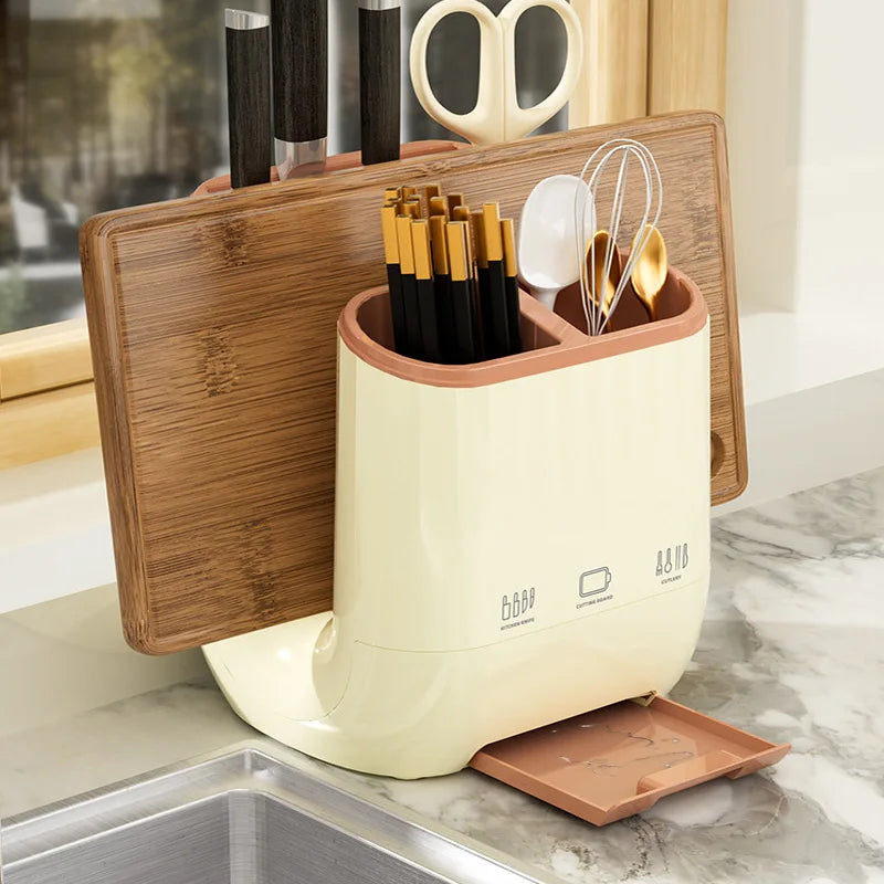 All-in-One Kitchen Organizer – Knife, Utensil & Cutting Board Holder