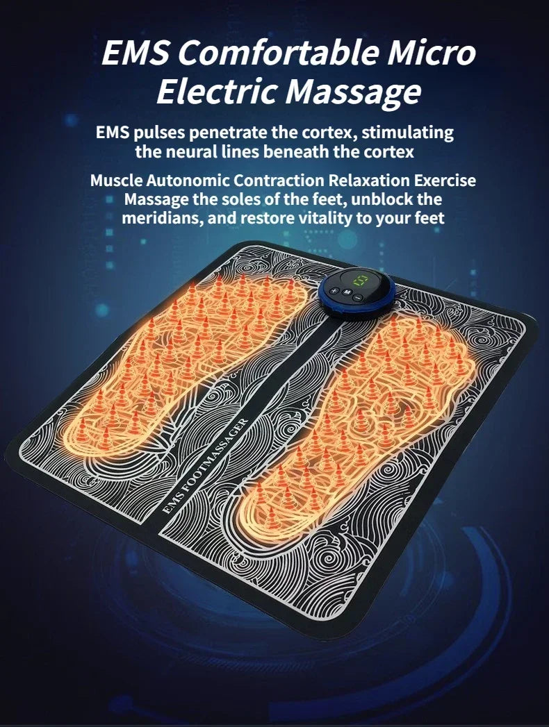 Electric EMS Foot Massager Mat – Muscle Stimulation & Pain Relief