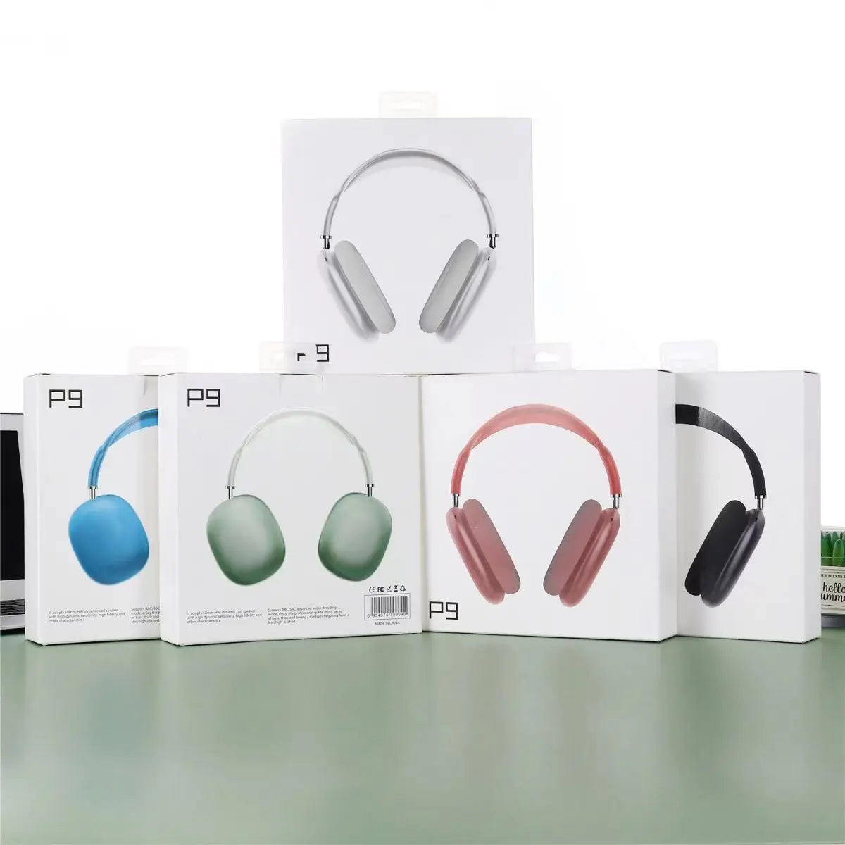 P9 Wireless Bluetooth Headphones – Mic + Noise-Cancelling, HiFi Sound, Sports & Gaming