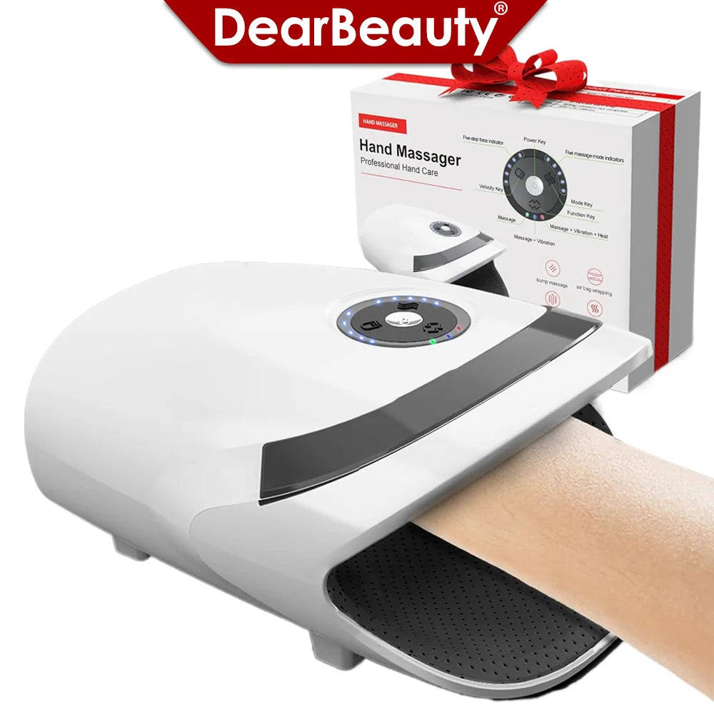 Rechargeable Hand Massager with Heat & Compression – For Arthritis & Carpal Tunnel Relief