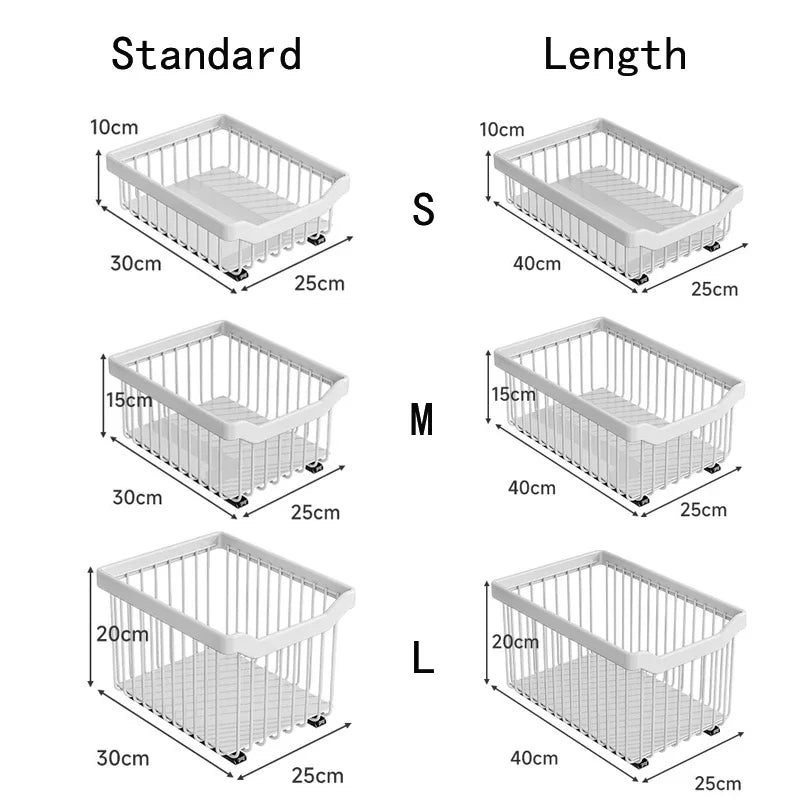 Slide-Out Under-Sink Organizer – Stackable Pull Basket System