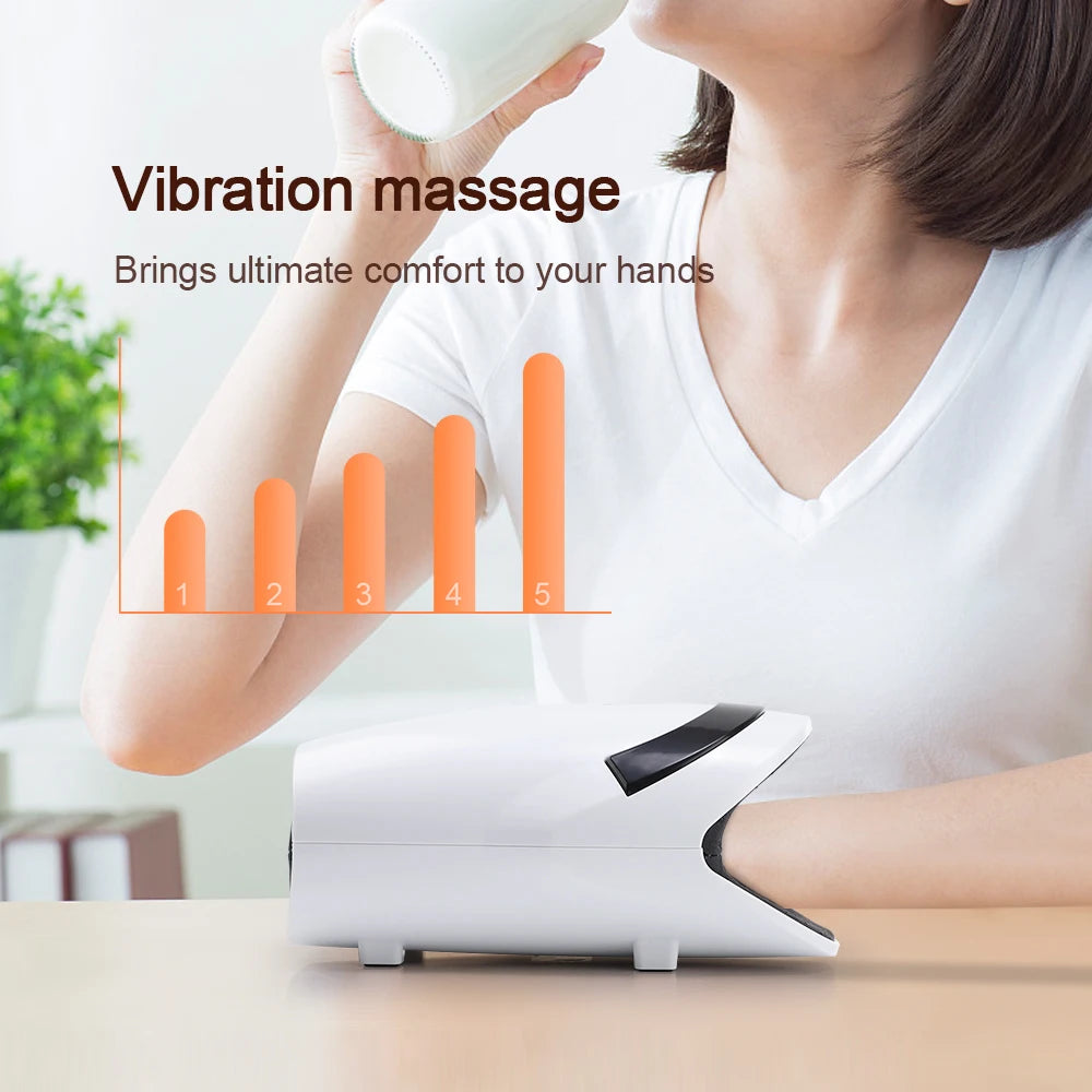 Rechargeable Hand Massager with Heat & Compression – For Arthritis & Carpal Tunnel Relief